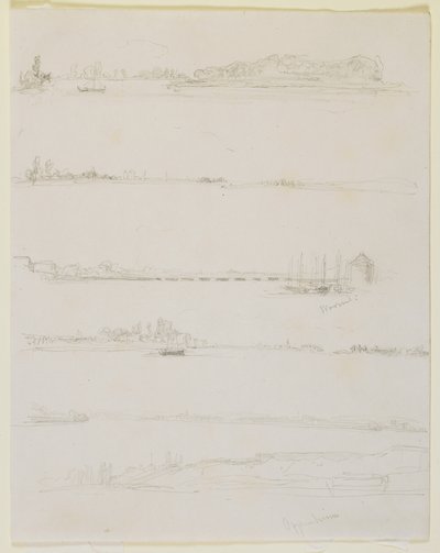 The Rhine, Near Worms and Oppeheim by James Abbott McNeill Whistler